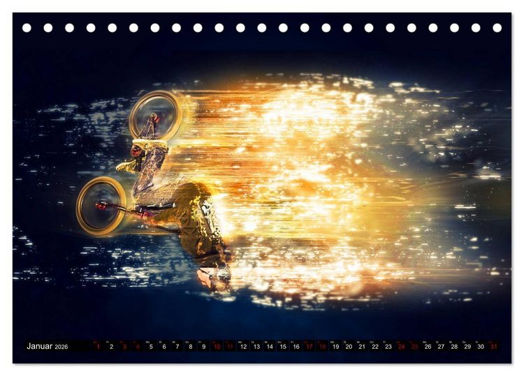 Produktbild: BMX Universum (Tischkalender 2026 DIN A5 quer), CALVENDO Monatskalender