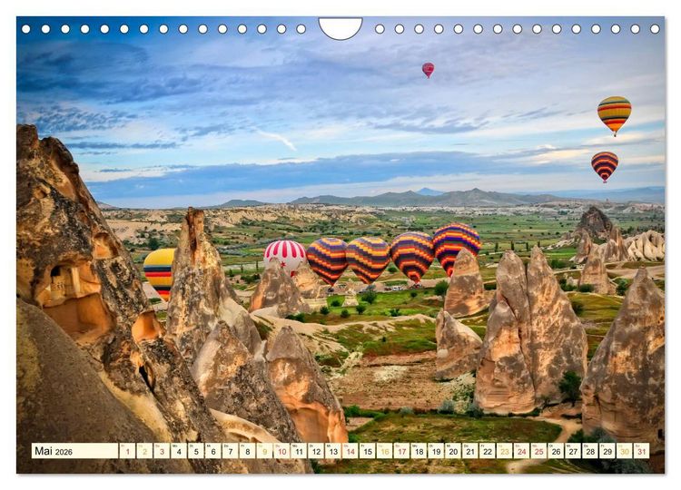 Produktbild: Mit dem Ballon &uuml;ber Kappadokien (Wandkalender 2026 DIN A4 quer), CALVENDO Monatskalender