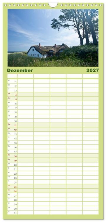 Produktbild: Familienplaner 2027 - Fischland-Dar&szlig;-Zingst - Momente einer Reise mit 5 Spalten (Wandkalender, 21 x 45 cm) CALVENDO