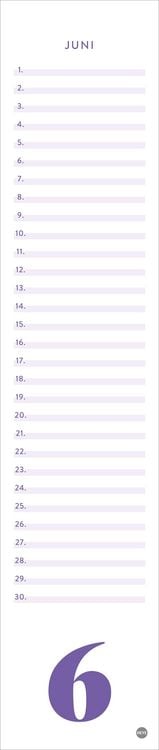 Produktbild: Geburtstagskalender neutral Langplaner mini