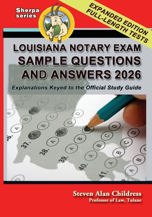 Produktbild: Louisiana Notary Exam Sample Questions and Answers 2026