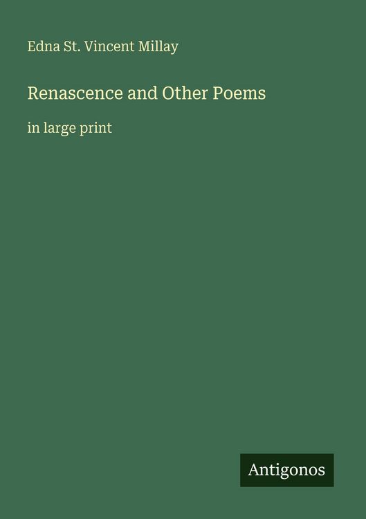 Produktbild: Renascence and Other Poems