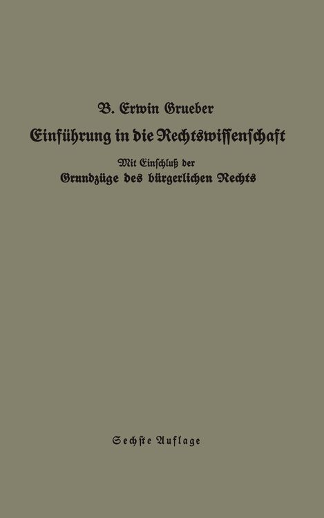 Produktbild: Einf&uuml;hrung in die Rechtswissenschaft