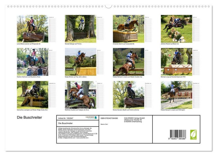 Produktbild: Die Buschreiter (hochwertiger Premium Wandkalender 2026 DIN A2 quer), Kunstdruck in Hochglanz