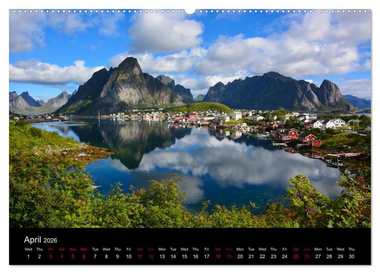 Produktbild: The magical Lofoten Islands (High Quality Premium Wall Calendar 2026 DIN A2 landscape),CALVENDO 12 Month Wall Calendar