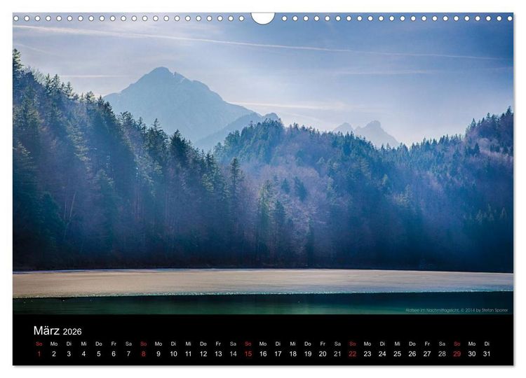 Produktbild: Licht &uuml;ber Bergen und Seen (Wandkalender 2026 DIN A3 quer), CALVENDO Monatskalender
