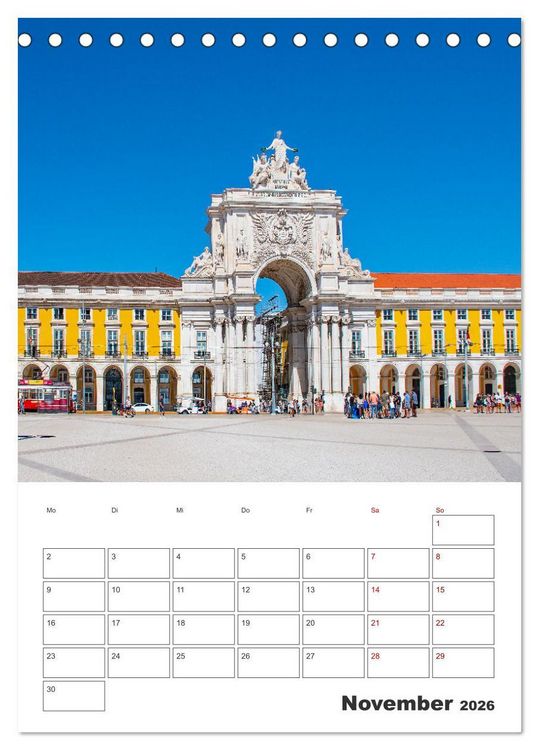 Produktbild: Lissabon - ein Traumreiseziel (Tischkalender 2026 DIN A5 hoch), CALVENDO Monatskalender