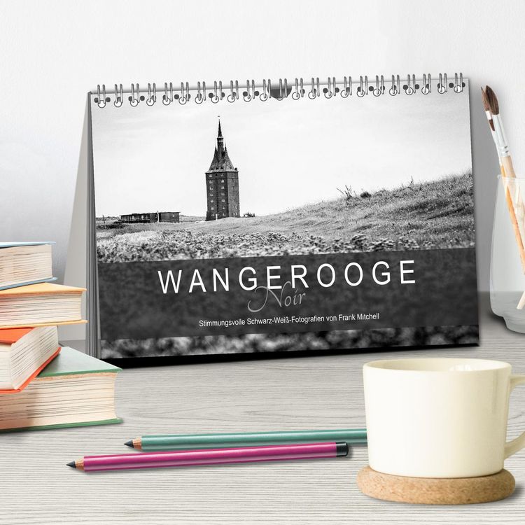 Produktbild: Wangerooge Noir (Tischkalender 2026 DIN A5 quer), CALVENDO Monatskalender