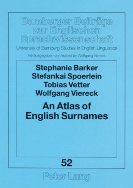 Produktbild: An Atlas of English Surnames