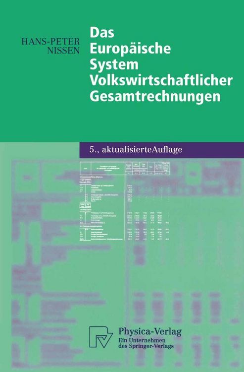 Produktbild: Das Europ&auml;ische System Volkswirtschaftlicher Gesamtrechnungen