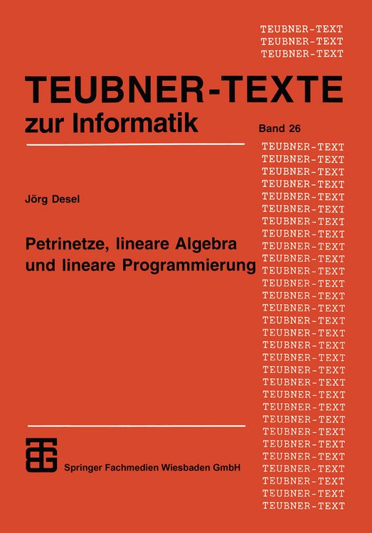 Produktbild: Petrinetze, lineare Algebra und lineare Programmierung