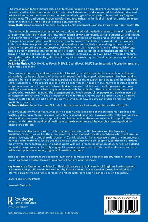 Produktbild: Critical Qualitative Health Research