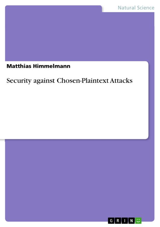 Produktbild: Security against Chosen-Plaintext Attacks