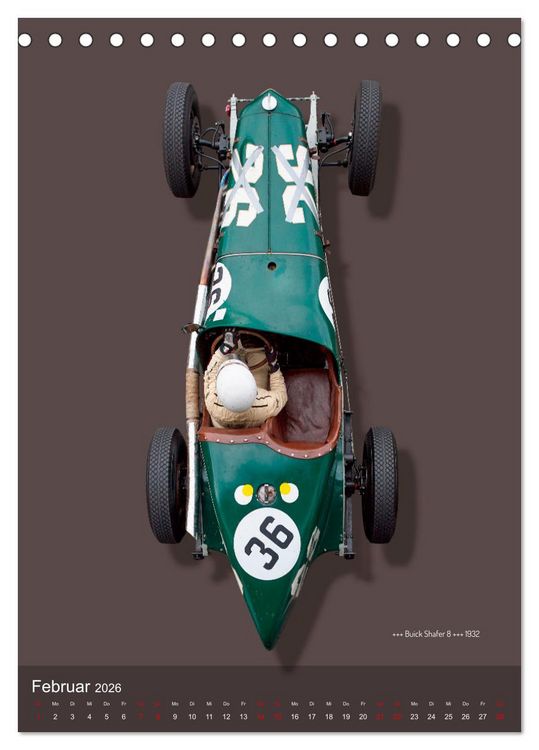 Produktbild: Legenden des Rennsports, Historic Grand Prix Cars 1925-1960 (Tischkalender 2026 DIN A5 hoch), CALVENDO Monatskalender