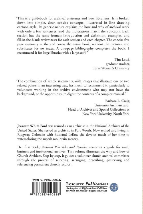 Produktbild: Archival Principles of Churches