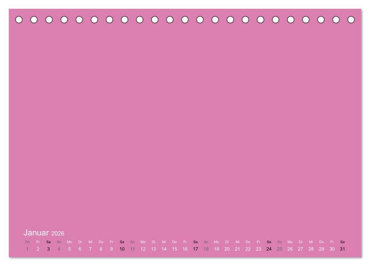 Produktbild: Bastelkalender - Pink (Tischkalender 2026 DIN A5 quer), CALVENDO Monatskalender