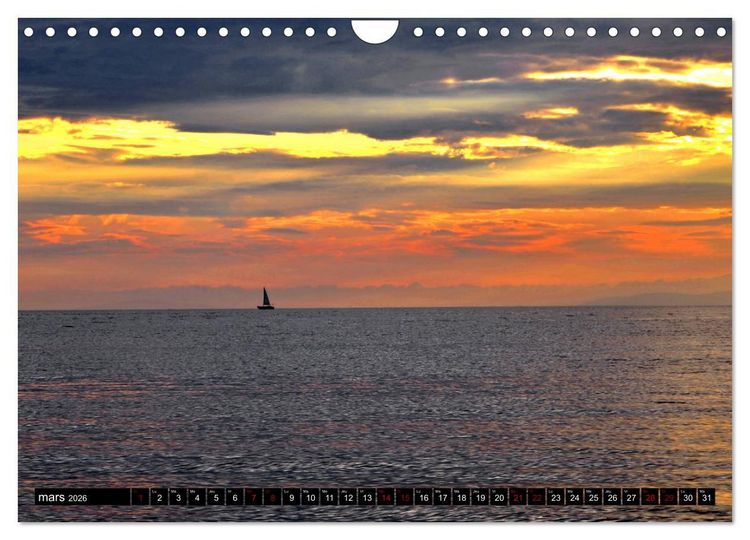 Produktbild: Un oc&eacute;an de lumi&egrave;re (Calendrier mural 2026 DIN A4 vertical), CALVENDO calendrier mensuel