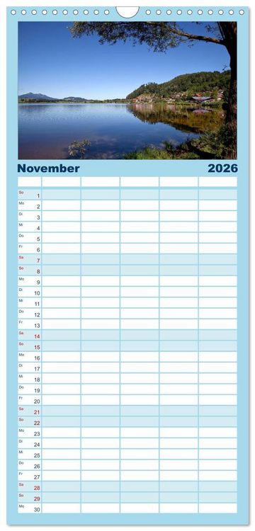 Produktbild: Familienplaner 2026 - Hopfensee - Riviera des Allg&auml;us mit 5 Spalten (Wandkalender, 21 x 45 cm) CALVENDO