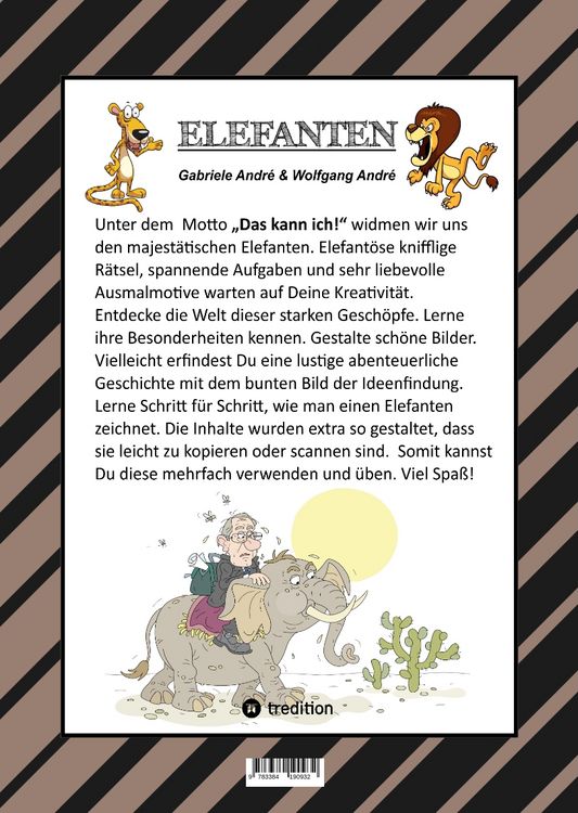 Produktbild: Craftbook - Starke Ausmalmotive - Elefanten - Wissenswertes - Knifflige R&auml;tsel - Aufgaben - Ideenfindung - Kurzgeschichte - Oasen - Savanne