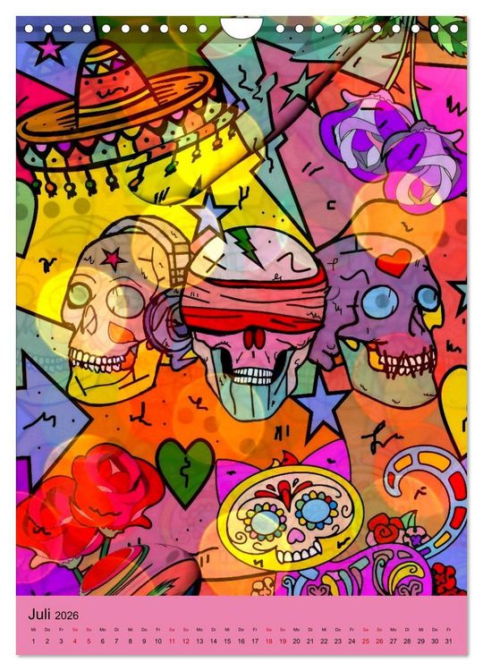 Produktbild: Nico Bielows Dia los Muertos (Wandkalender 2026 DIN A4 hoch), CALVENDO Monatskalender