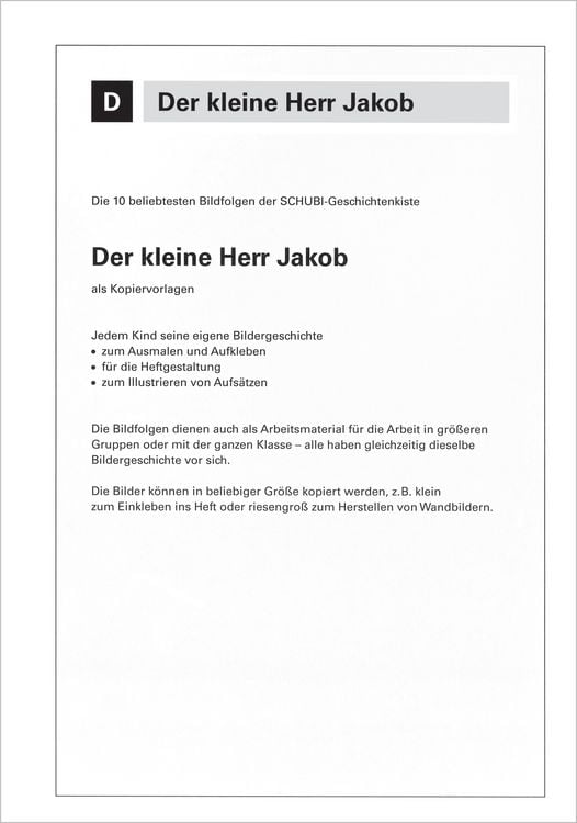 Produktbild: Der kleine Herr Jakob