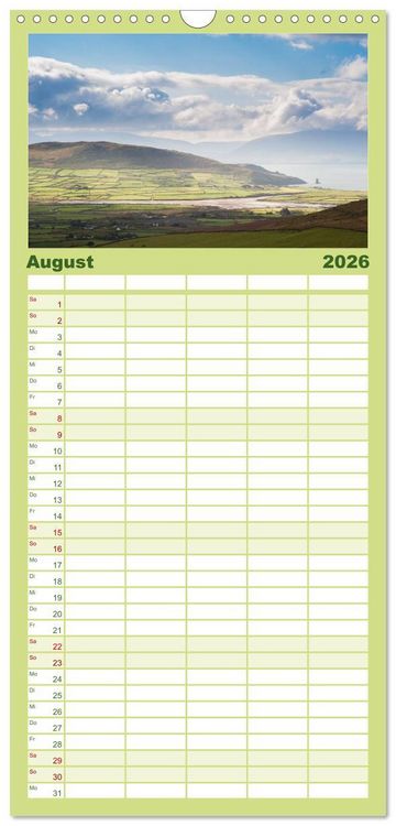 Produktbild: Familienplaner 2026 - Irland. Wild Atlantic Views. mit 5 Spalten (Wandkalender, 21 x 45 cm) CALVENDO