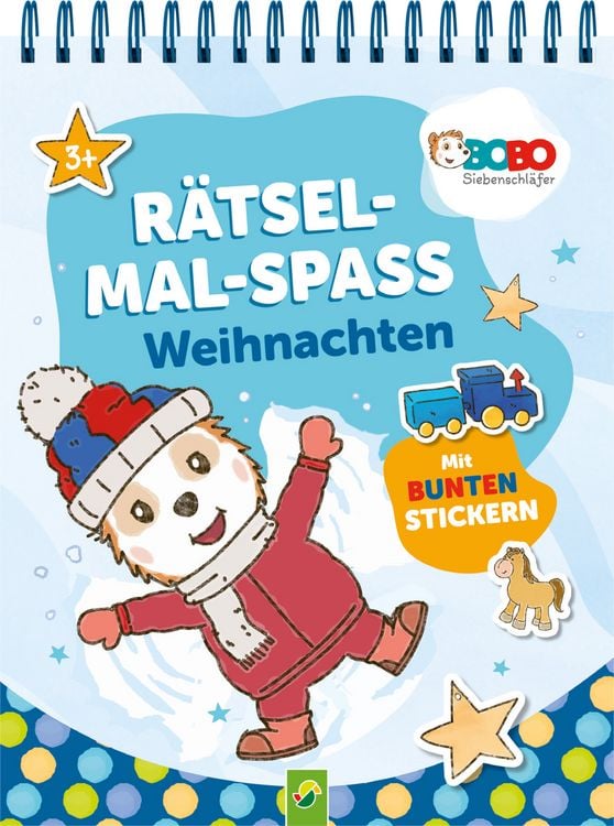Produktbild: Bobo Siebenschl&auml;fer R&auml;tsel-Mal-Spa&szlig; Weihnachten. F&uuml;r Kinder ab 3 Jahren