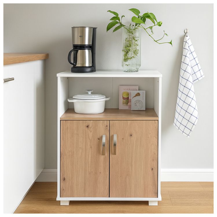 Produktbild: HTI-Living K&uuml;chenschrank Blanca Wei&szlig; Artisaneiche K&uuml;chenschrank Blanca Wei&szlig; Artisaneiche