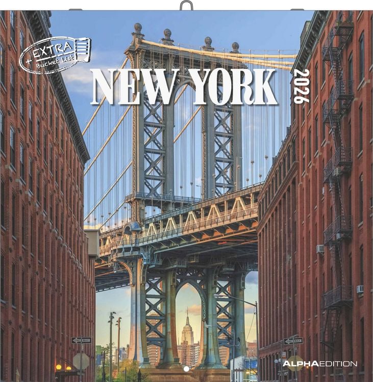 Bild vom Artikel New York 2026 - Broschürenkalender 30x30 cm (30x60 geöffnet) - Kalender mit Platz für Notizen - Bildkalender - Wandplaner - Wandkalender vom Autor Alpha Edition