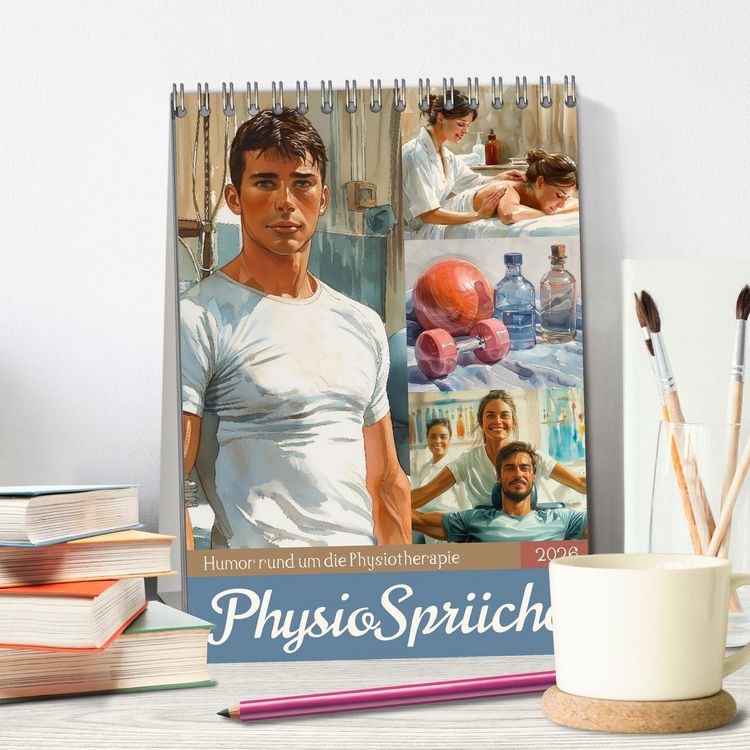 Produktbild: Physiospr&uuml;che (Tischkalender 2026 DIN A5 hoch), CALVENDO Monatskalender
