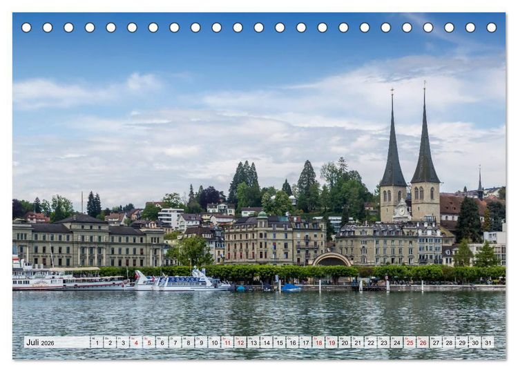 Produktbild: LUZERN Idyllische Impressionen (Tischkalender 2026 DIN A5 quer), CALVENDO Monatskalender
