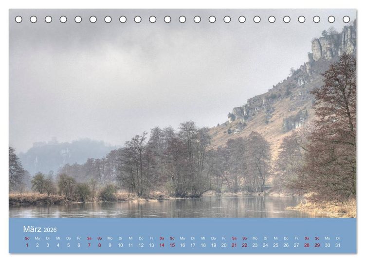 Produktbild: Das Jahr an der Naab zwischen Burglengenfeld und Kallm&uuml;nz (Tischkalender 2026 DIN A5 quer), CALVENDO Monatskalender