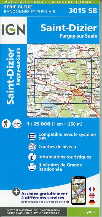 Produktbild: St-Dizier-Pargny-sur-Saulx 1:25 000