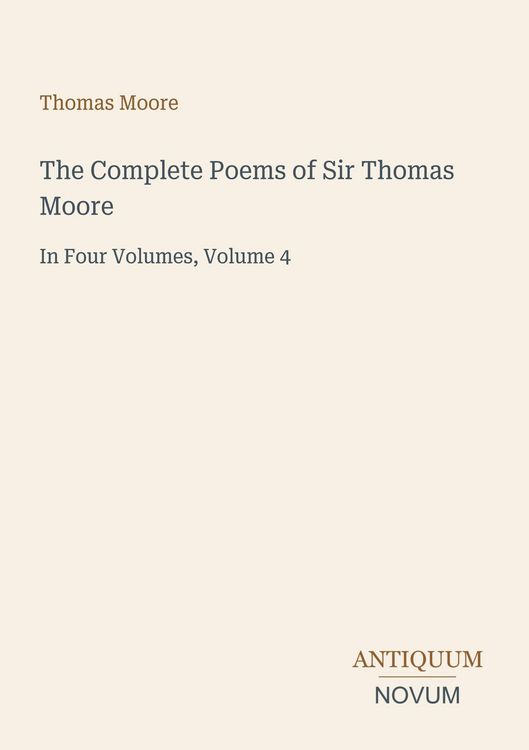 Produktbild: The Complete Poems of Sir Thomas Moore