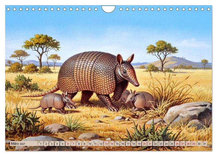 Produktbild: S&uuml;damerikas Tiere wie aus alten B&uuml;chern (Wandkalender 2027 DIN A4 quer), CALVENDO Monatskalender