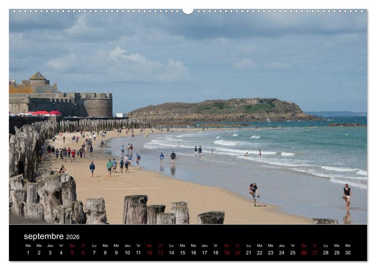 Produktbild: Saint-Malo au fil des mois (Calendrier mural 2026 DIN A2 vertical) calendrier de bureau