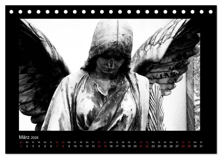 Produktbild: Die Engel von Melaten (Tischkalender 2026 DIN A5 quer), CALVENDO Monatskalender