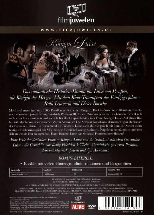 Produktbild: K&ouml;nigin Luise - Liebe und Leid einer K&ouml;nigin - Filmjuwelen