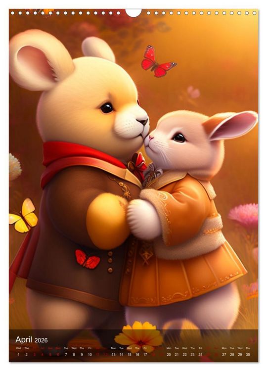 Produktbild: Cuddly Teddy Illustrations (Wall Calendar 2026 DIN A3 portrait), CALVENDO 12 Month Wall Calendar