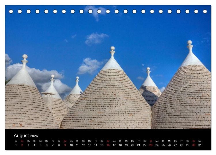 Produktbild: Apulien (Tischkalender 2026 DIN A5 quer), CALVENDO Monatskalender