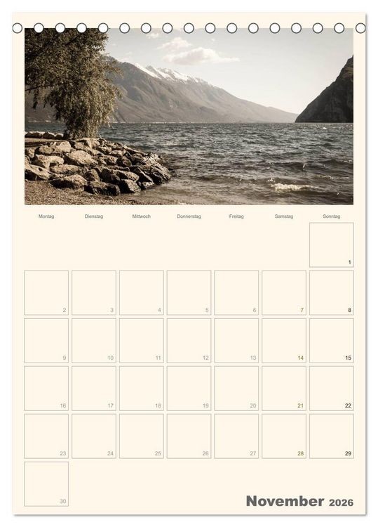 Produktbild: Der Gardasee im Norden 2026 (Tischkalender 2026 DIN A5 hoch), CALVENDO Monatskalender