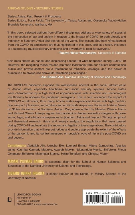 Produktbild: Social and Ethical Issues of Global Pandemics