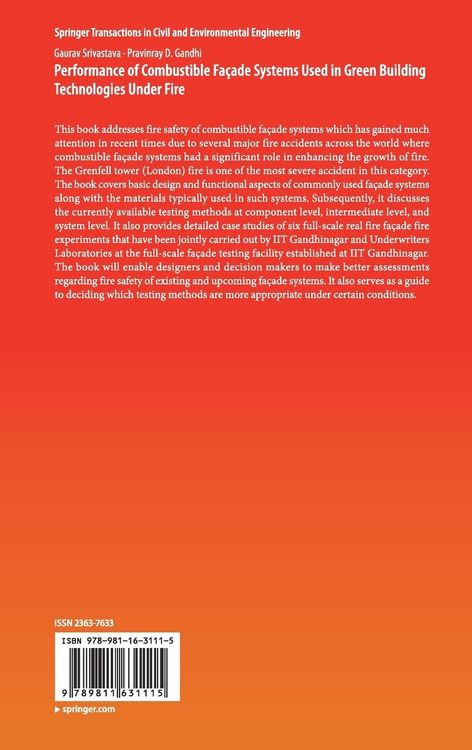 Produktbild: Performance of Combustible Fa&ccedil;ade Systems Used in Green Building Technologies Under Fire