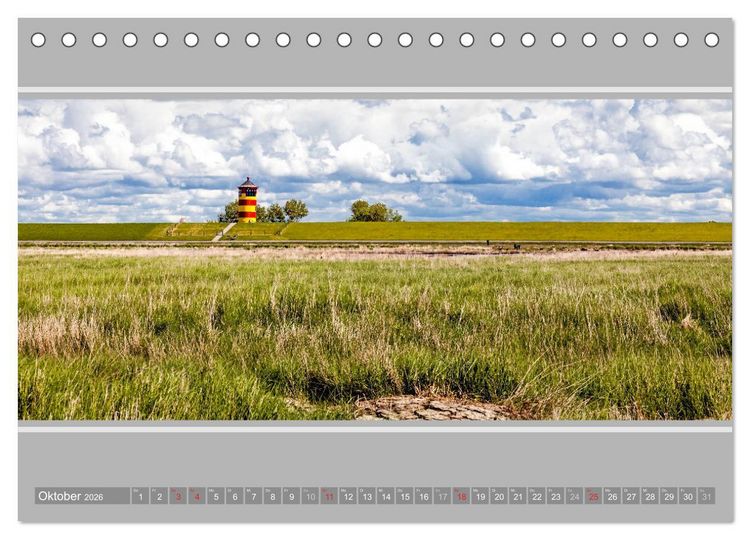 Produktbild: Der Pilsumer Leuchtturm (Tischkalender 2026 DIN A5 quer), CALVENDO Monatskalender