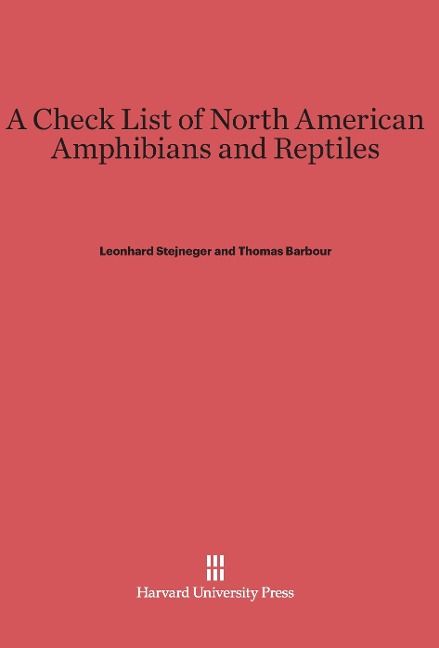 Produktbild: A Check List of North American Amphibians and Reptiles