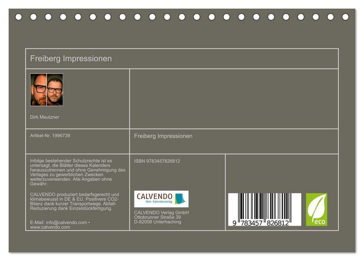 Produktbild: Freiberg Impressionen (Tischkalender 2026 DIN A5 quer), CALVENDO Monatskalender