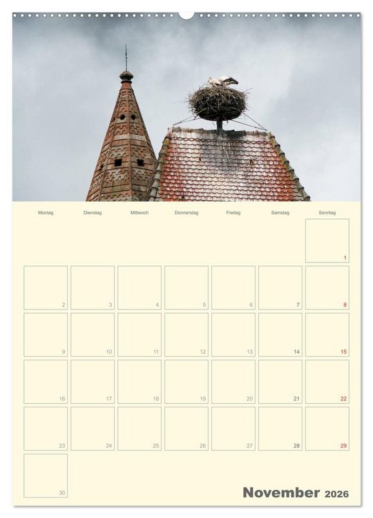 Produktbild: Unterwegs im Elsass &ndash; Terminplaner (Wandkalender 2026 DIN A2 hoch), CALVENDO Monatskalender
