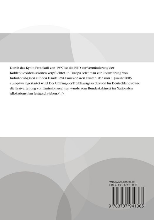 Produktbild: Der nationale Allokationsplan zum Emissionshandel