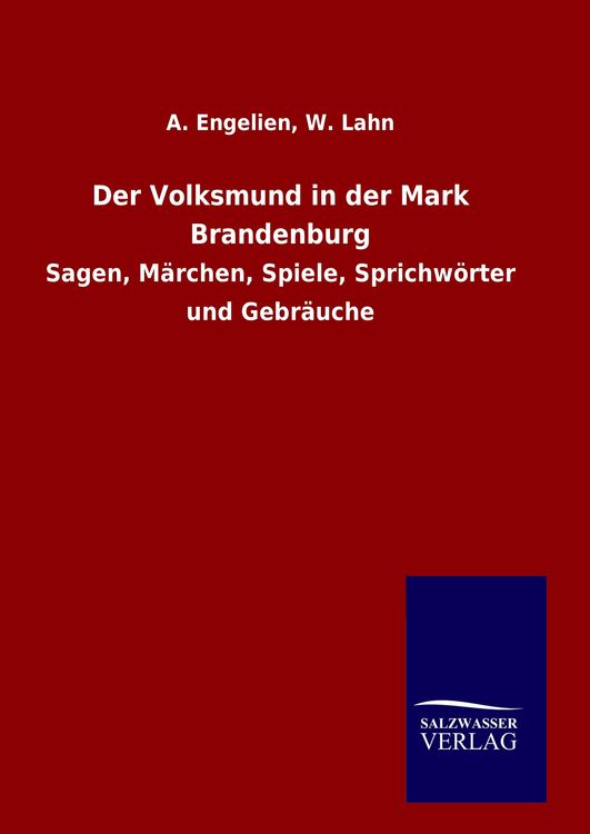 Produktbild: Der Volksmund in der Mark Brandenburg