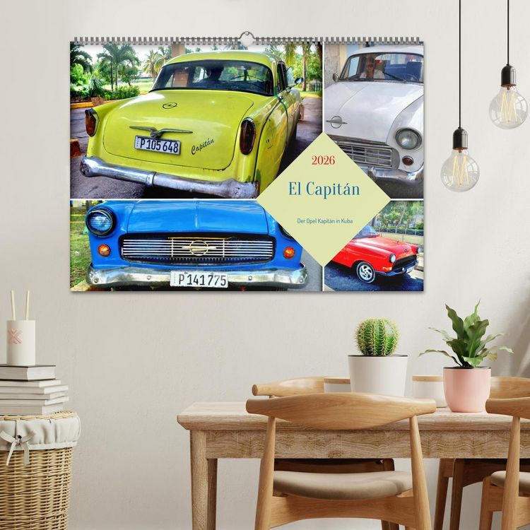 Produktbild: El Capit&aacute;n - Der Opel Kapit&auml;n in Kuba (Wandkalender 2026 DIN A2 quer), CALVENDO Monatskalender